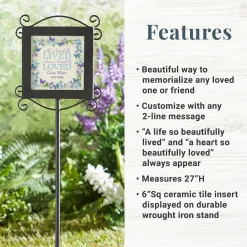 A Beautiful Life Memorial Garden Stake