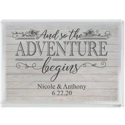 Adventure Begins Glass Block