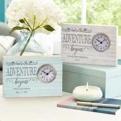 Adventure Begins Wood Clock