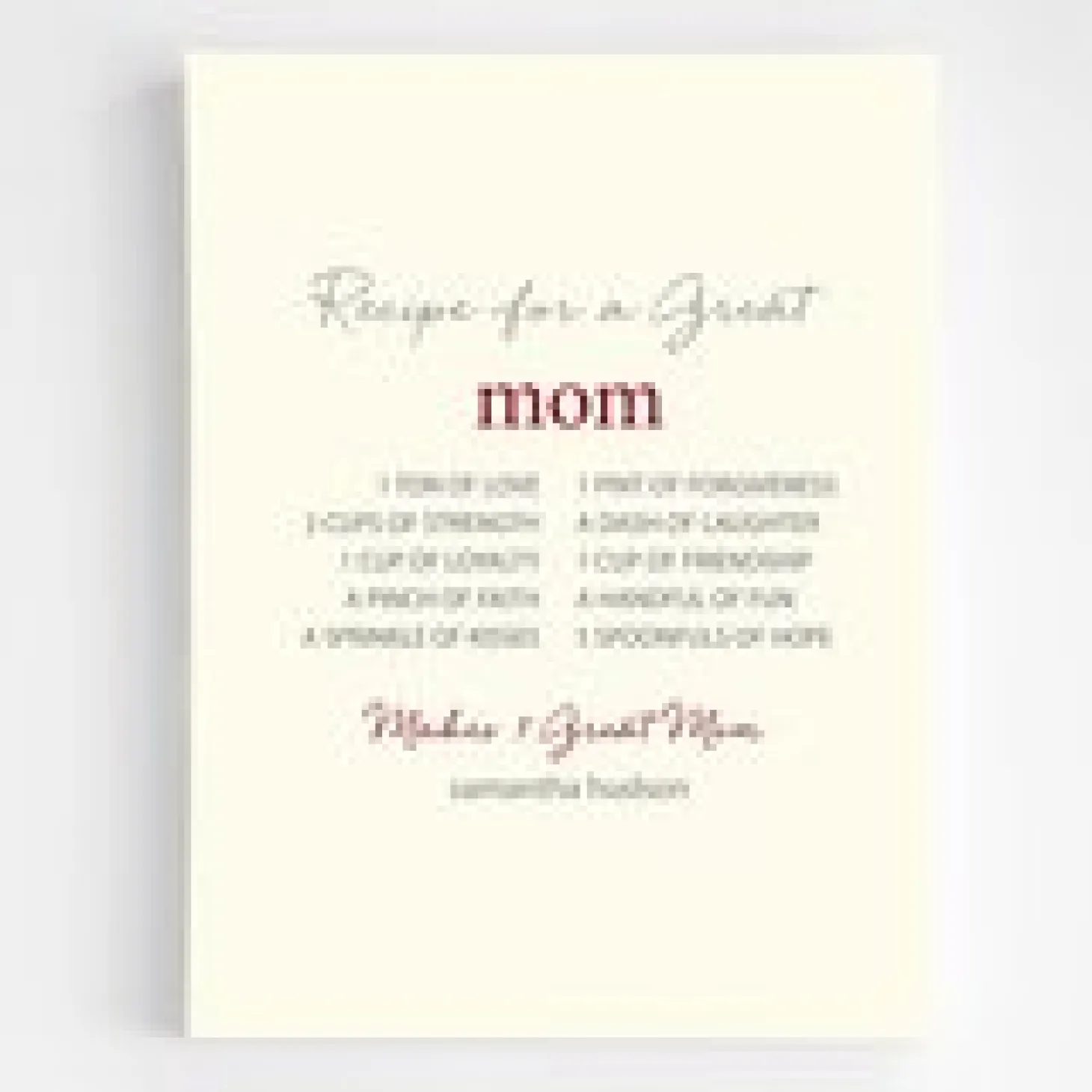 A Great Recipe Canvas Wall Art