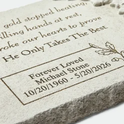 A Heart Of Gold Sculpted Memorial Stone