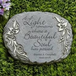 A Light Remains Memorial Garden Stone