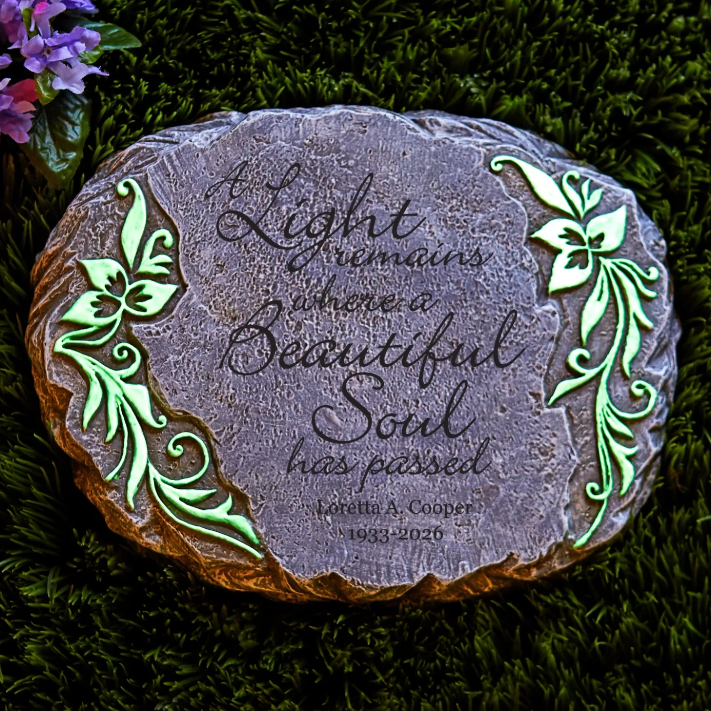A Light Remains Memorial Garden Stone