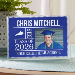 All About The Graduate Photo Glass Keepsake Block