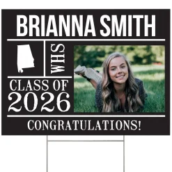 All About The Graduate Photo Yard Sign