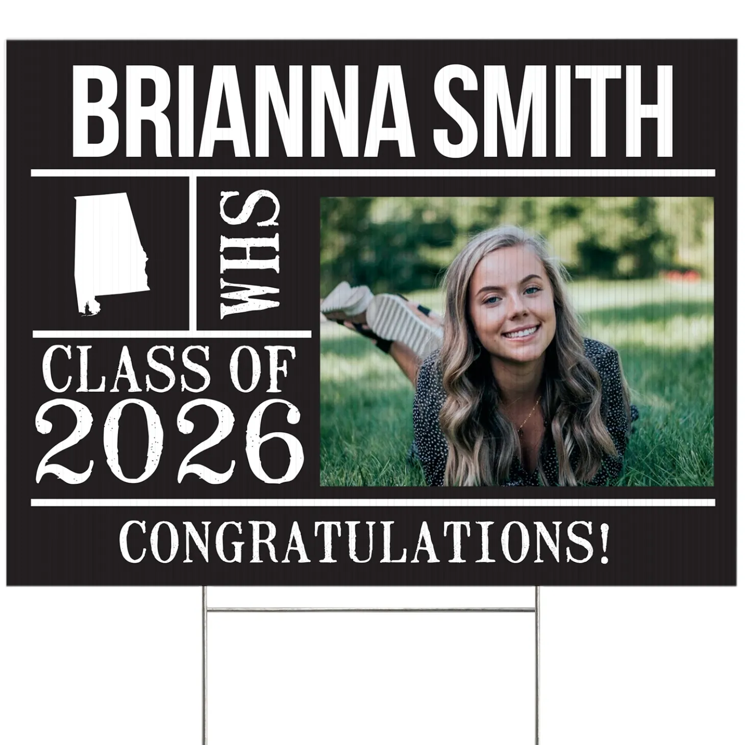 All About The Graduate Photo Yard Sign