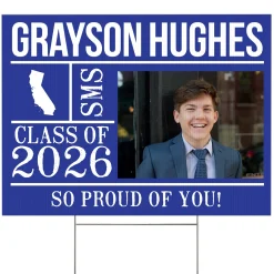 All About The Graduate Photo Yard Sign