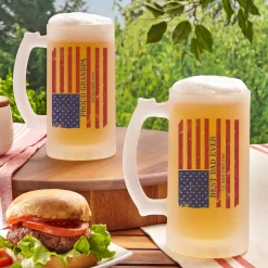 All American Frosted Beer Mug