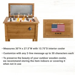 All American Outdoor Wooden Cooler