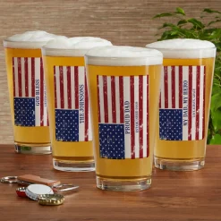 All American Pint Beer Glass