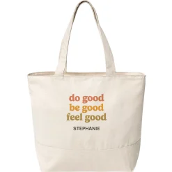 All Good Zippered Tote Bag