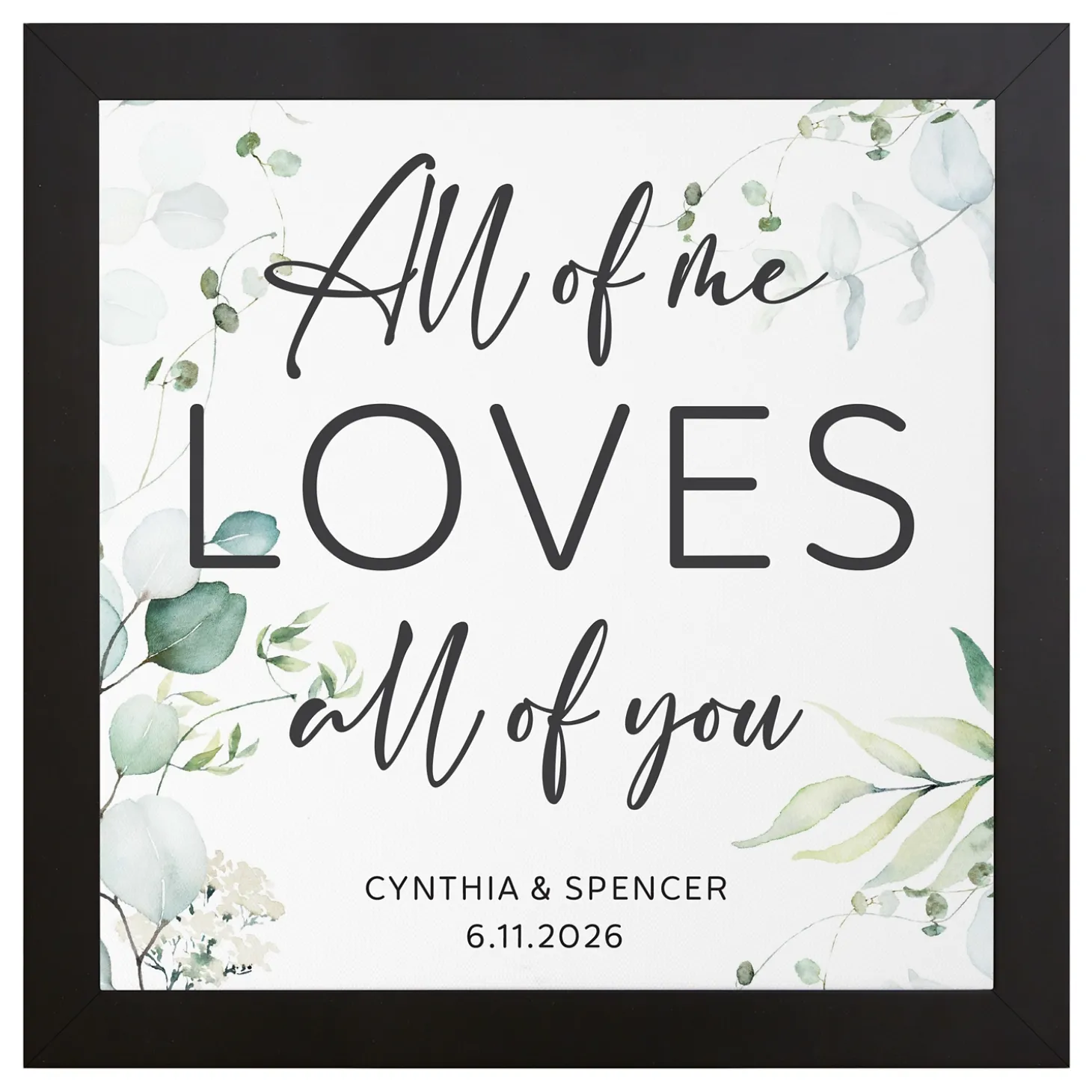 All of Me Loves All of You Canvas