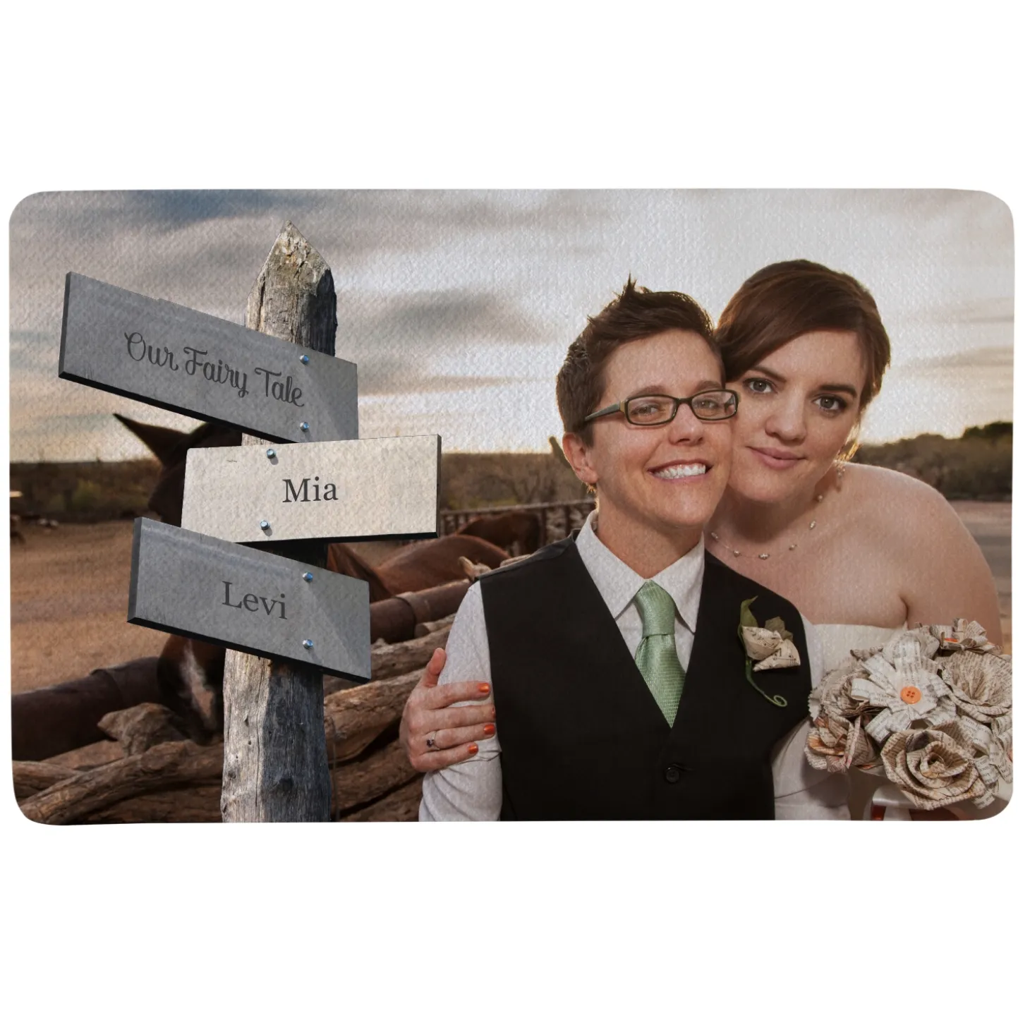 All Roads Lead to Us Photo Doormat