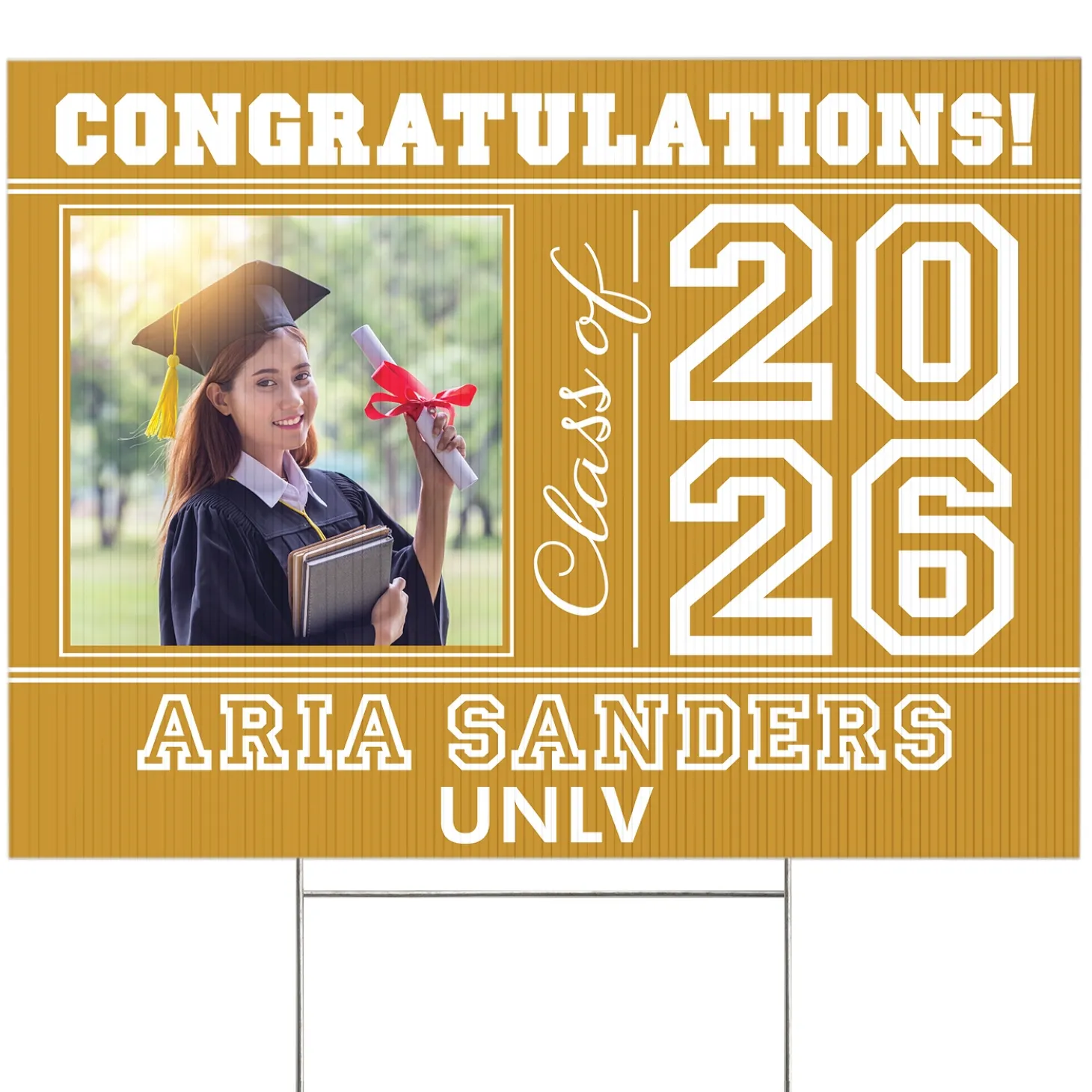All Star Grad Photo Yard Sign
