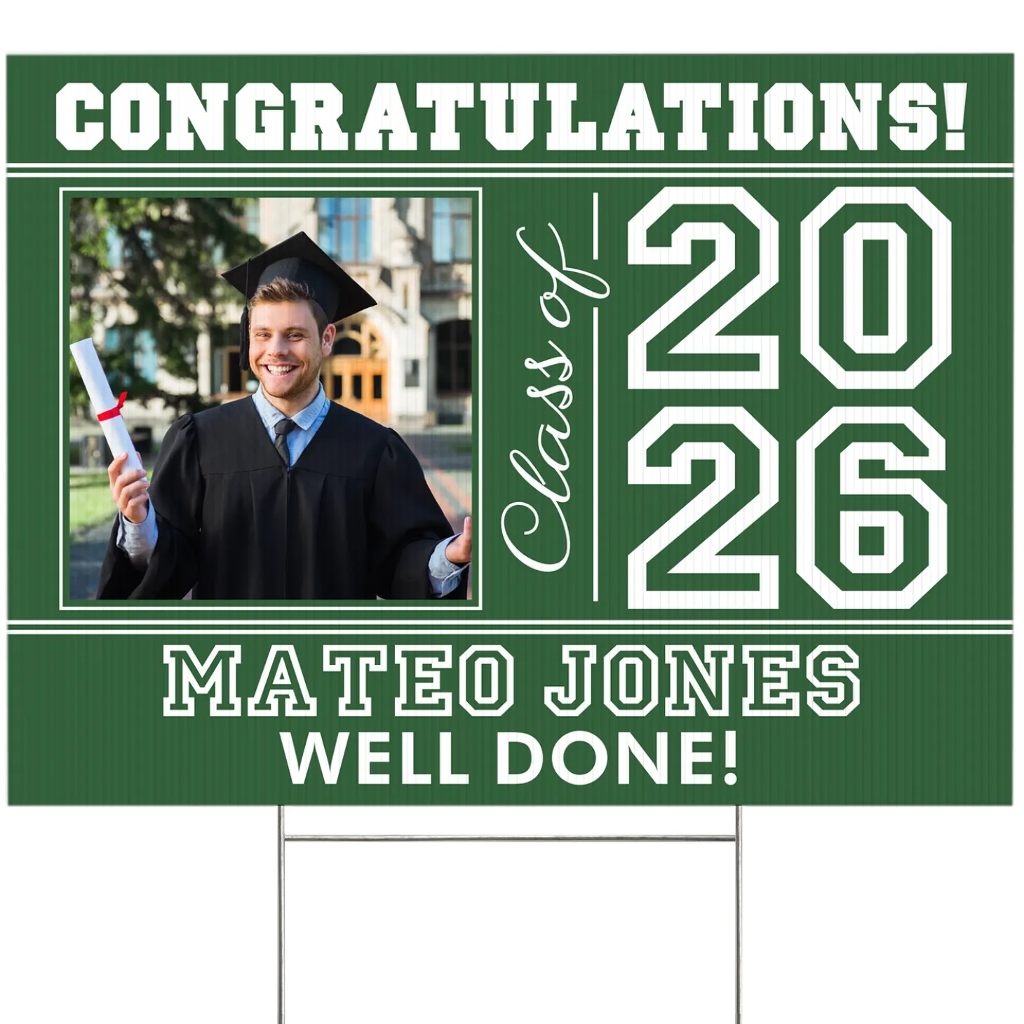 All Star Grad Photo Yard Sign