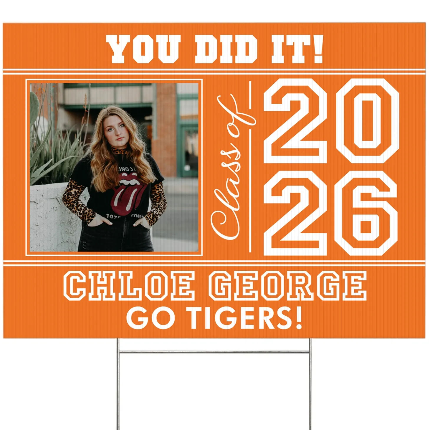 All Star Grad Photo Yard Sign