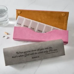 All You Can Do Large Pill Organizer .product-info-decoration { display: inline-flex; justify-content: space-between; align-items: center; border-radius: 0.4rem; background-color: #E8E8E8; padding: 0.2rem 0.4rem; font-size: 1.4rem; line-height: 1.6rem; font-weight: var(--font-weight-semibold); letter-spacing: 0.042rem; text-transform: uppercase; --decoration-icon-url: ''; /* will be dynamically set */}.product-info-decoration.badge-icon::before { content: ''; width: 2rem; height: 2rem; background: var(--decoration-icon-url) no-repeat; background-size: 100% 100%; display: block; margin-right: 0.4rem;} Laser Engraved