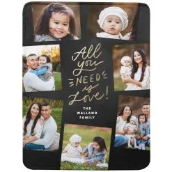 All You Need Photo Plush Blanket