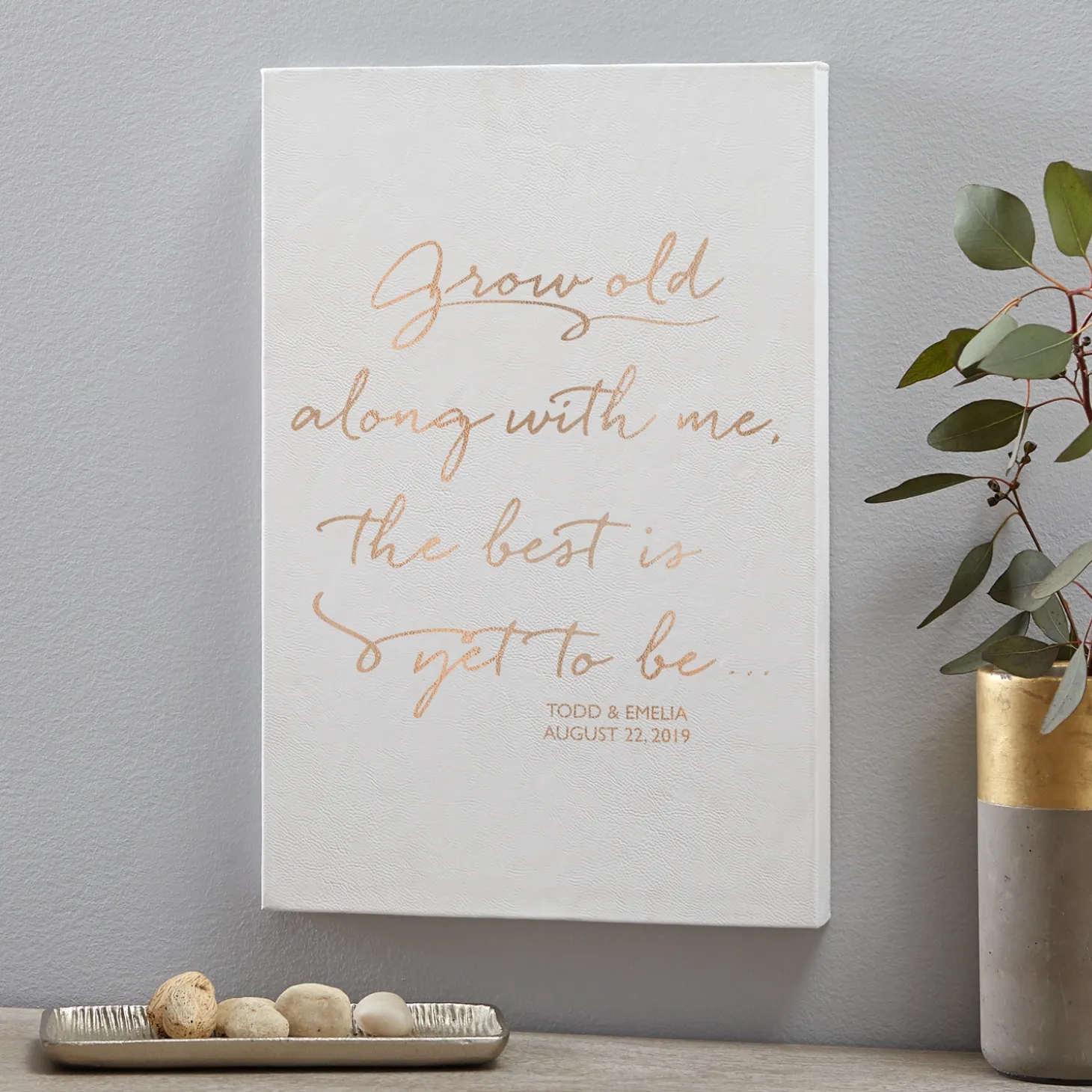 Along With Me Leather Wall Art
