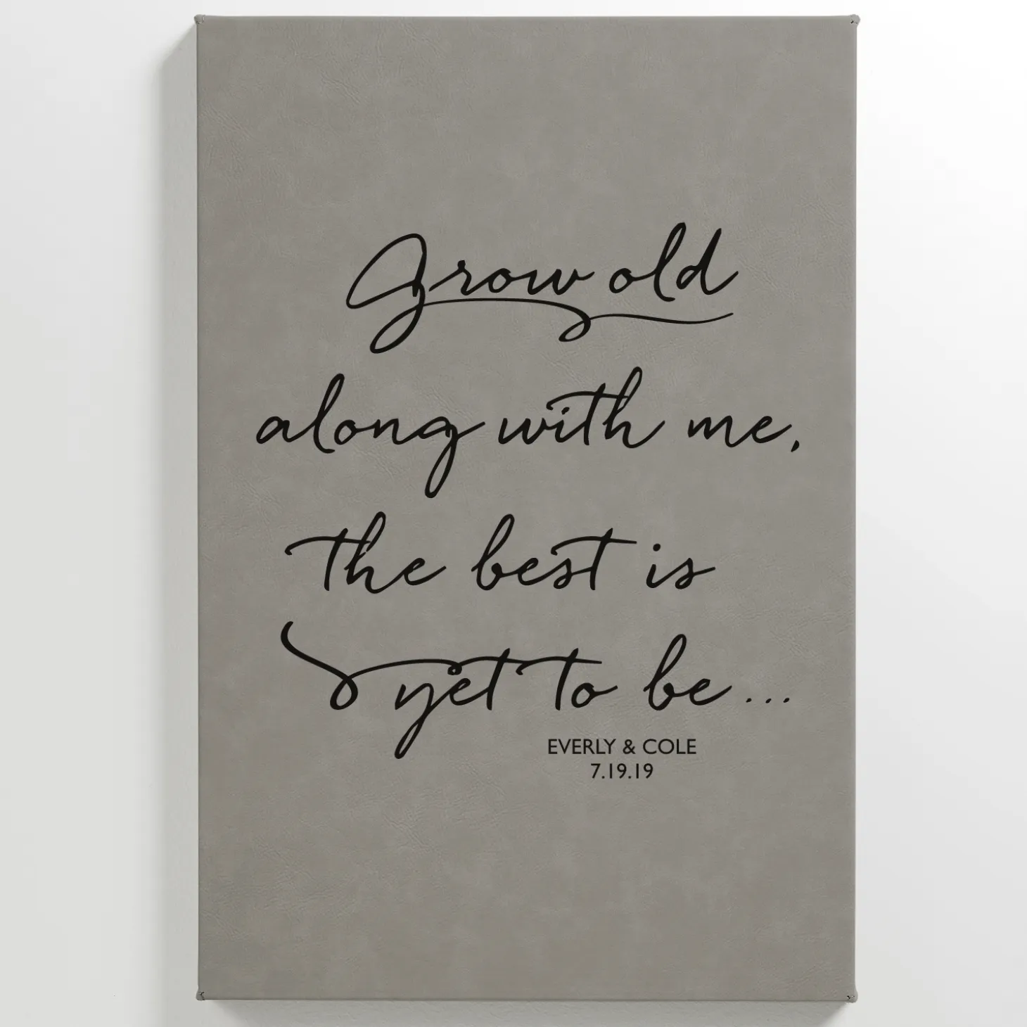Along With Me Leather Wall Art