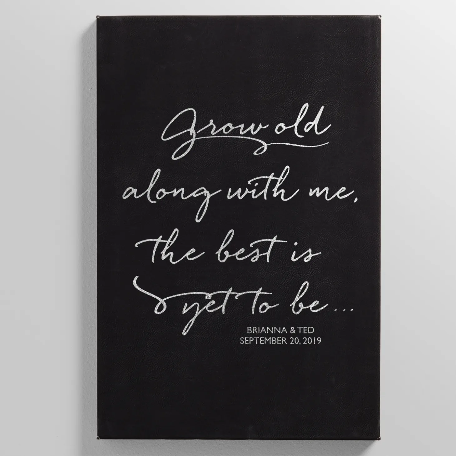 Along With Me Leather Wall Art