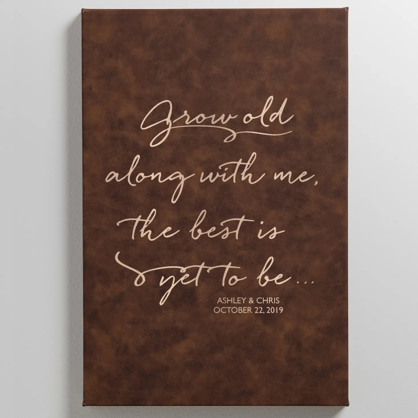Along With Me Leather Wall Art