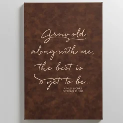 Along With Me Leather Wall Art