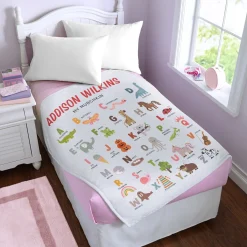 Alphabet Fun Plush Blanket