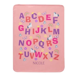 Alphabet Plush Blanket