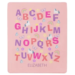 Alphabet Plush Blanket