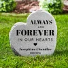 Always and Forever Sympathy Heart Standing Garden Stone