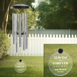 Always and Forever Sympathy Sonnet Solar Wind Chime