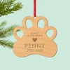 Always in Our Hearts Pet Memorial Laser Cut Wood Ornament