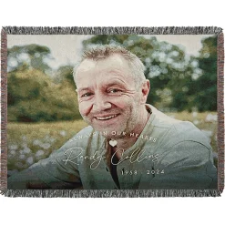 Always In Our Hearts Photo Weave Throw Blanket