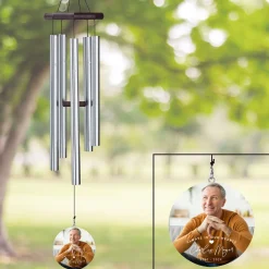 Always In Our Hearts Sympathy Photo 30" Wind Chime