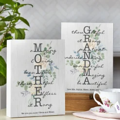 Amazing Mother & Grandma Wood Block