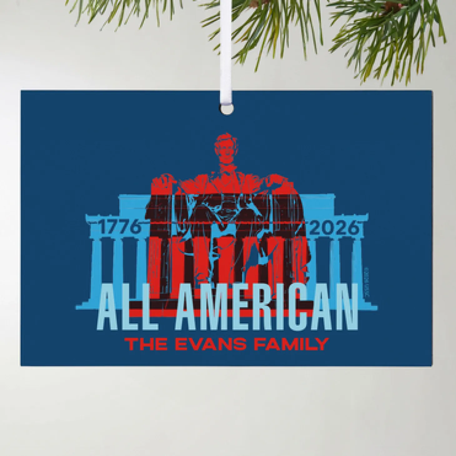 America250™ All American Rectangle Ornament