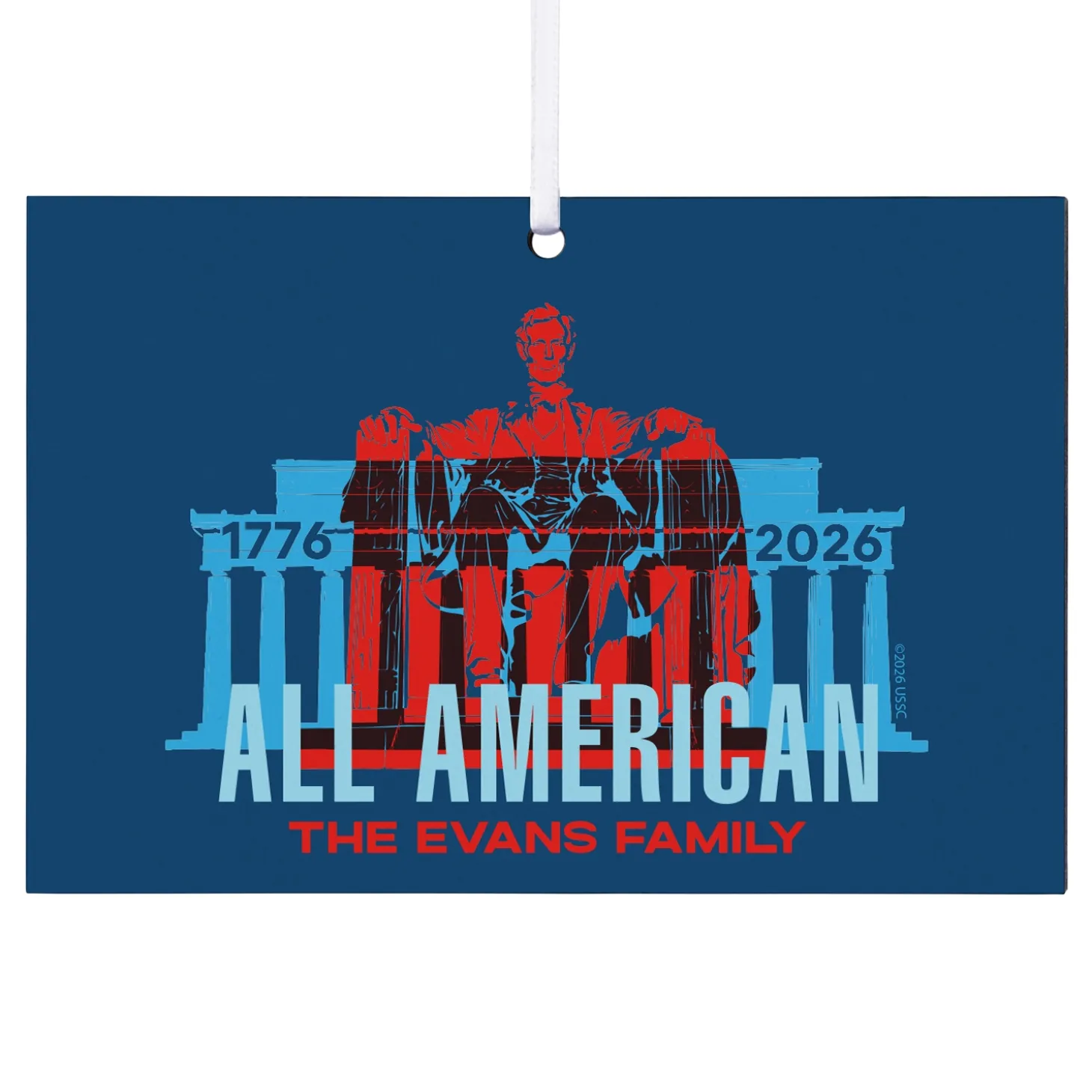 America250™ All American Rectangle Ornament