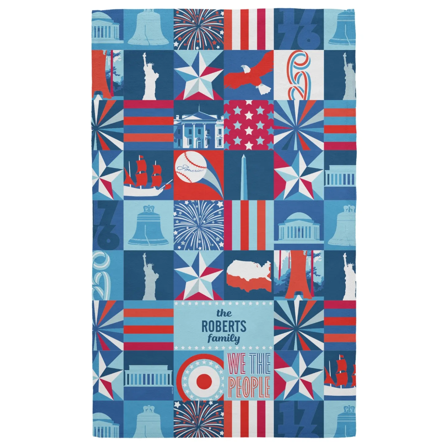 America250™ Patriotic Squares Kitchen Towel