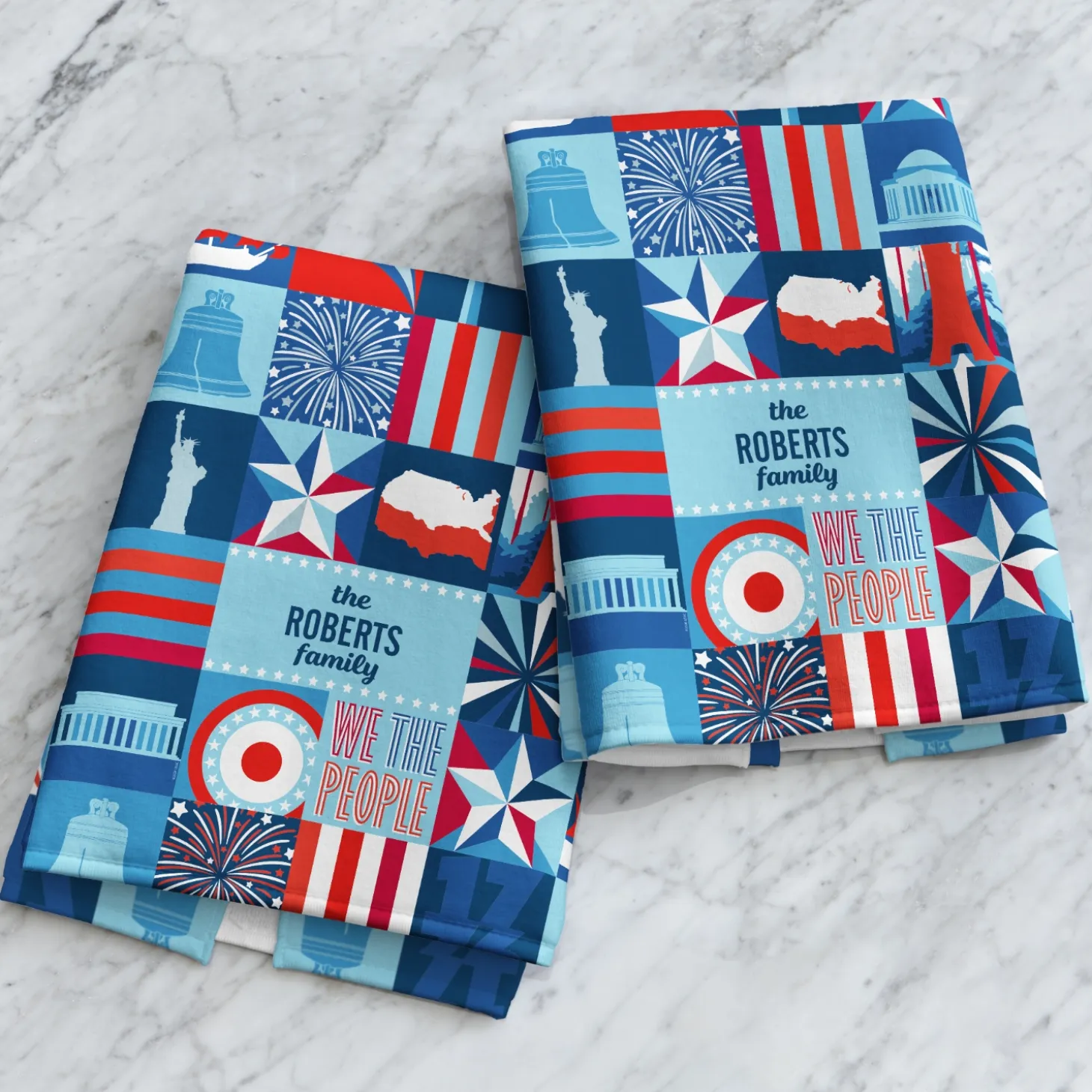 America250™ Patriotic Squares Kitchen Towel