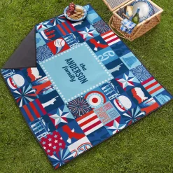 America250™ Patriotic Squares Picnic Blanket