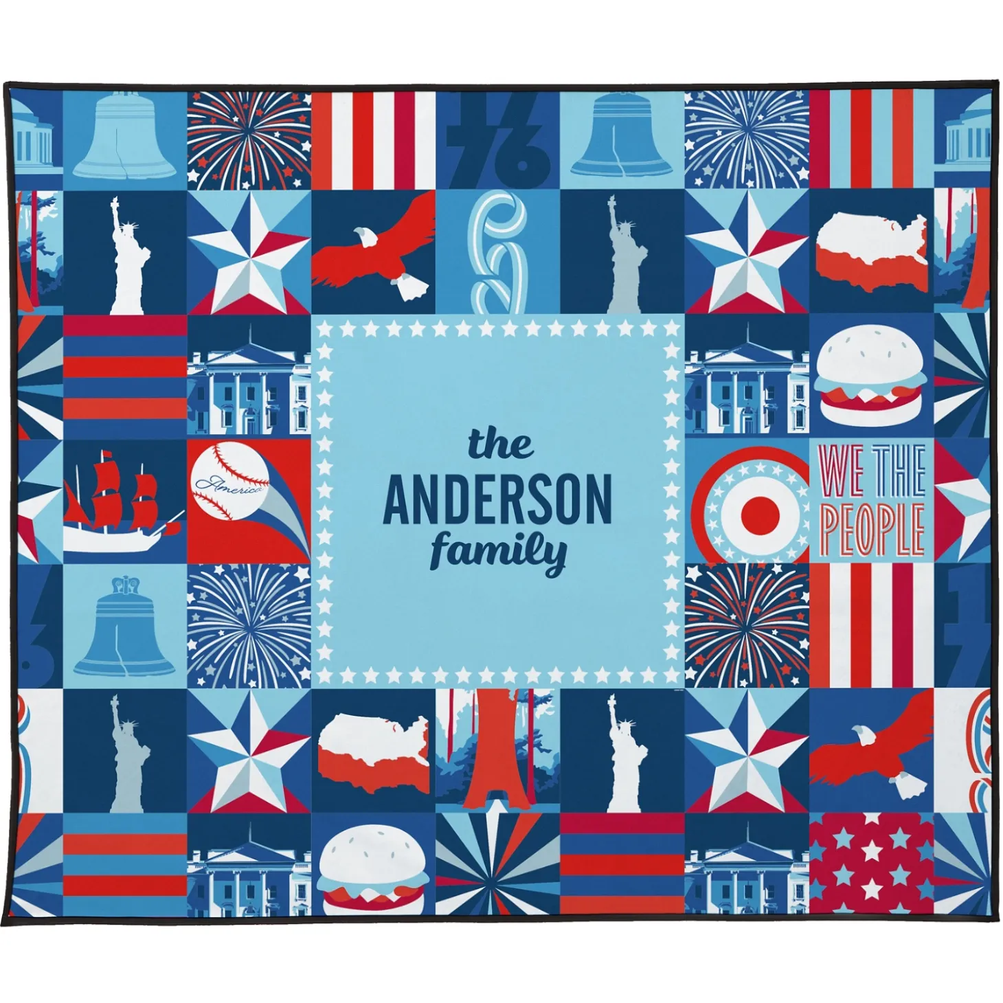 America250™ Patriotic Squares Picnic Blanket