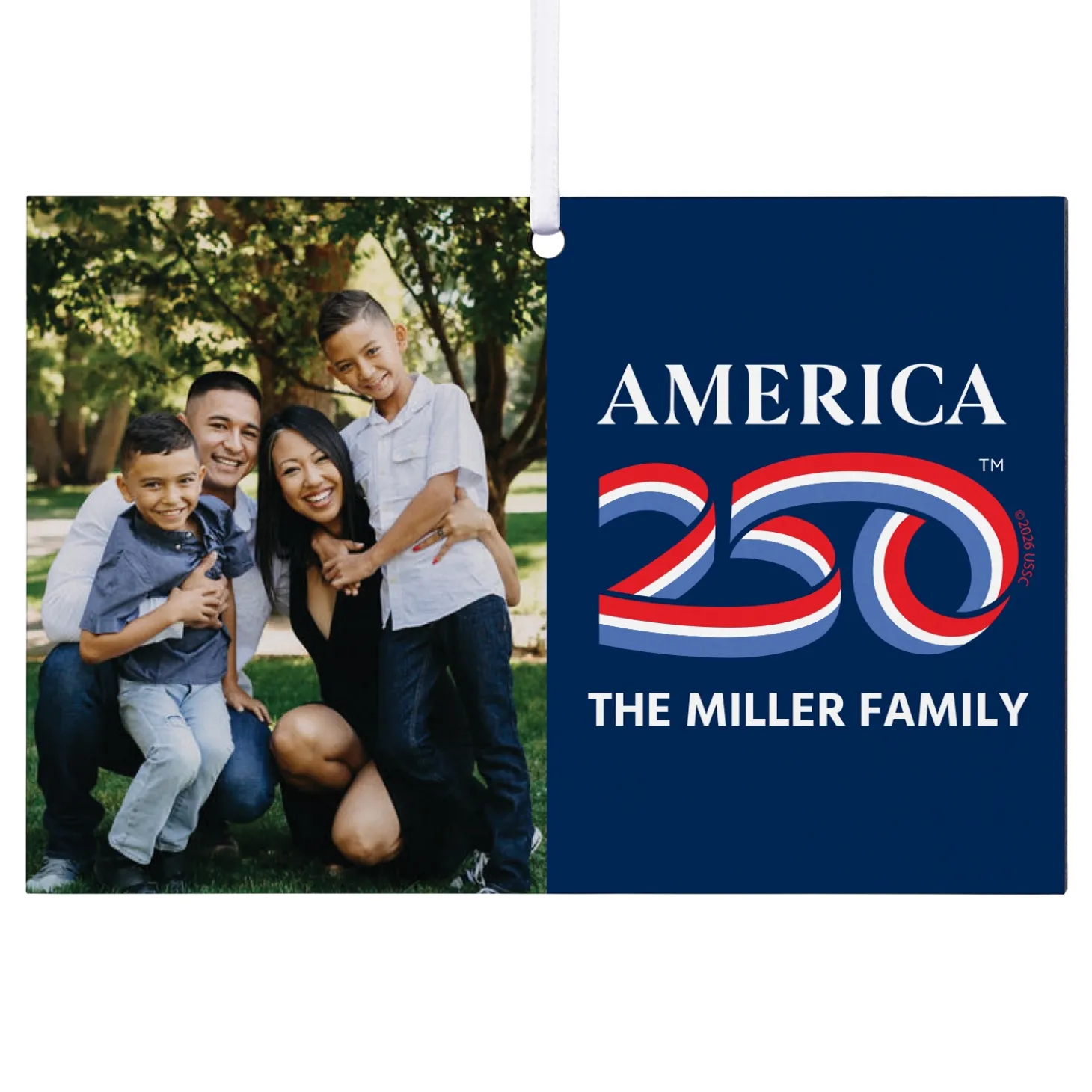 America250™ Photo Rectangle Ornament
