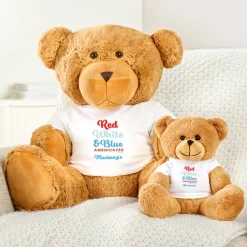 America250™ Plush Teddy Bear Gram Red White & Blue T-Shirt
