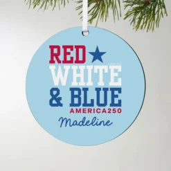 America250™ Red White & Blue Circle Ornament