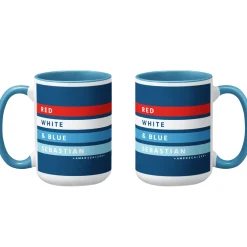 America250™ Red White & Blue Striped Mug