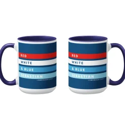 America250™ Red White & Blue Striped Mug