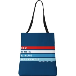 America250™ Red White & Blue Striped Tote Bag