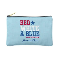 America250™ Red White & Blue Zipper Pouch
