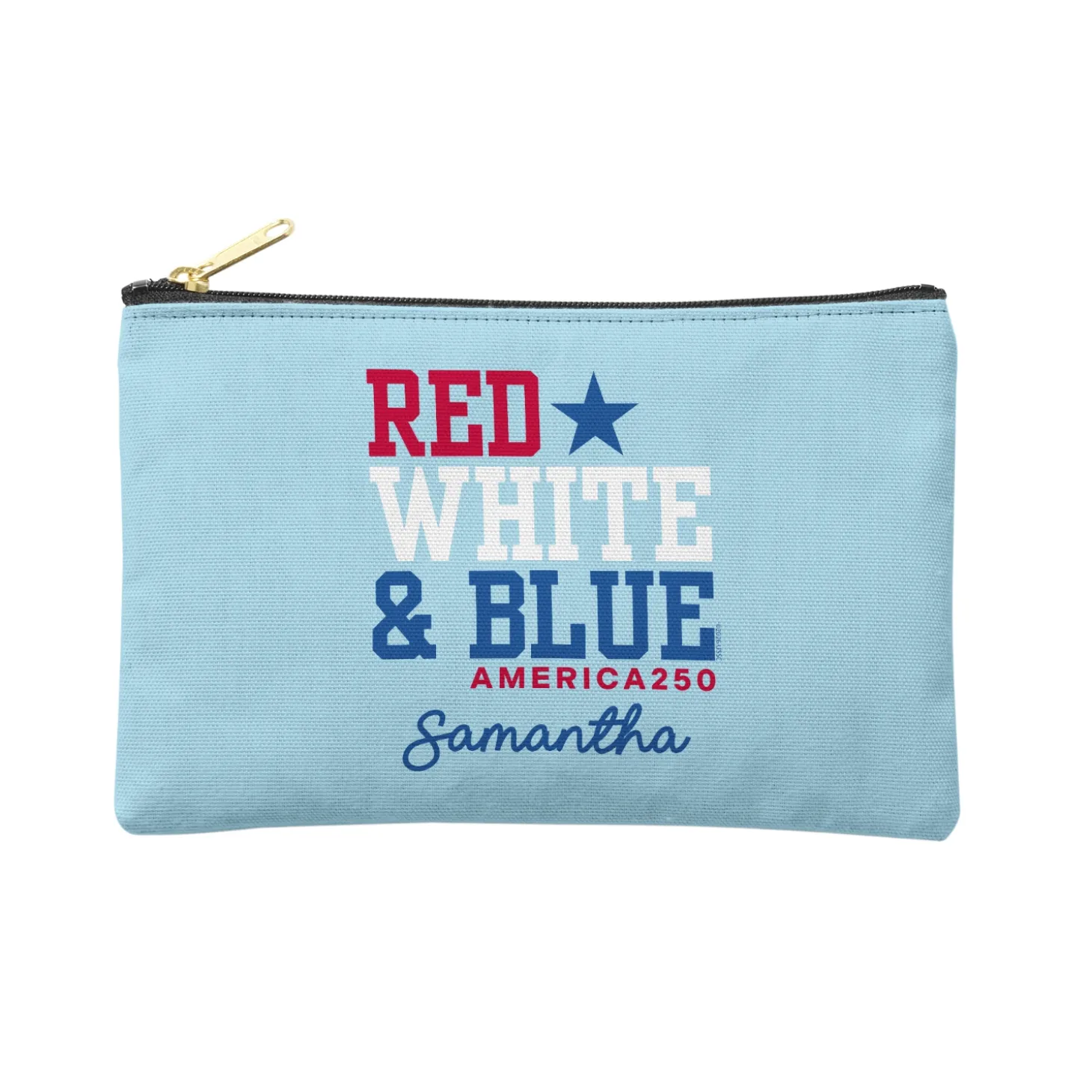 America250™ Red White & Blue Zipper Pouch